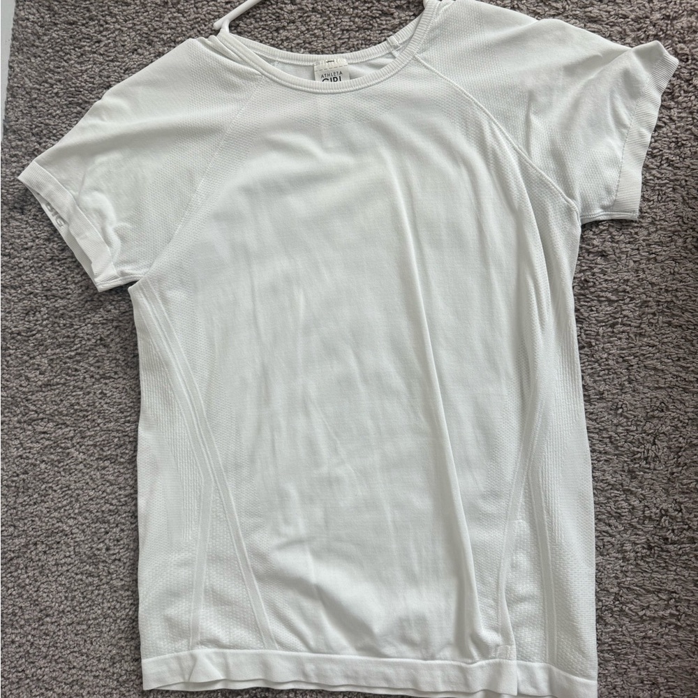 athleta girl White Short Sleeve Athletic Top